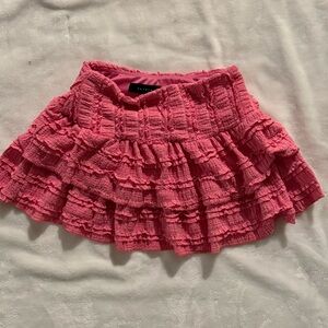 Textured Pink Mini Skirt